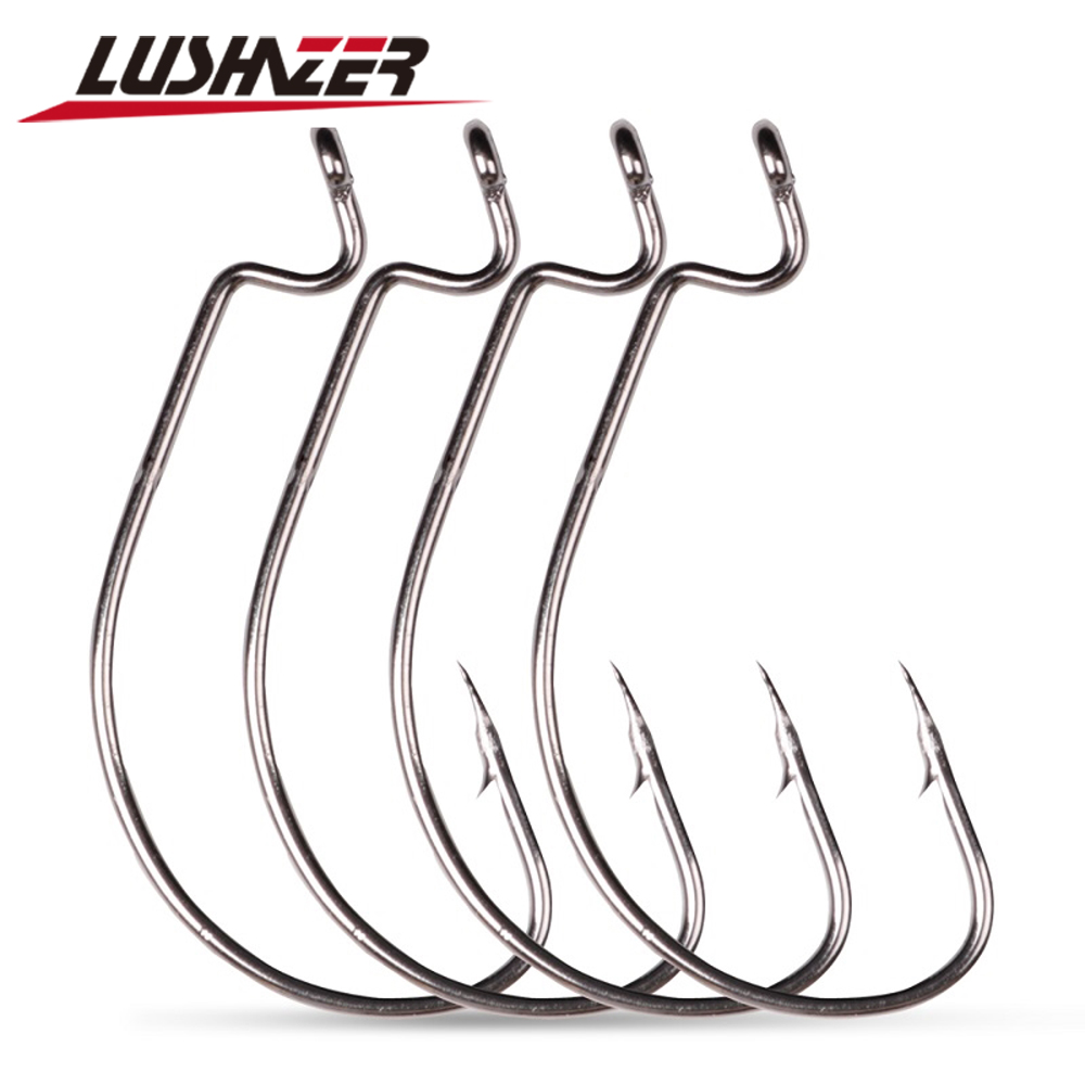 LUSHAZER 10pcs/lot Carbon Stee - огляд і ціна Fishing Hook Assortment