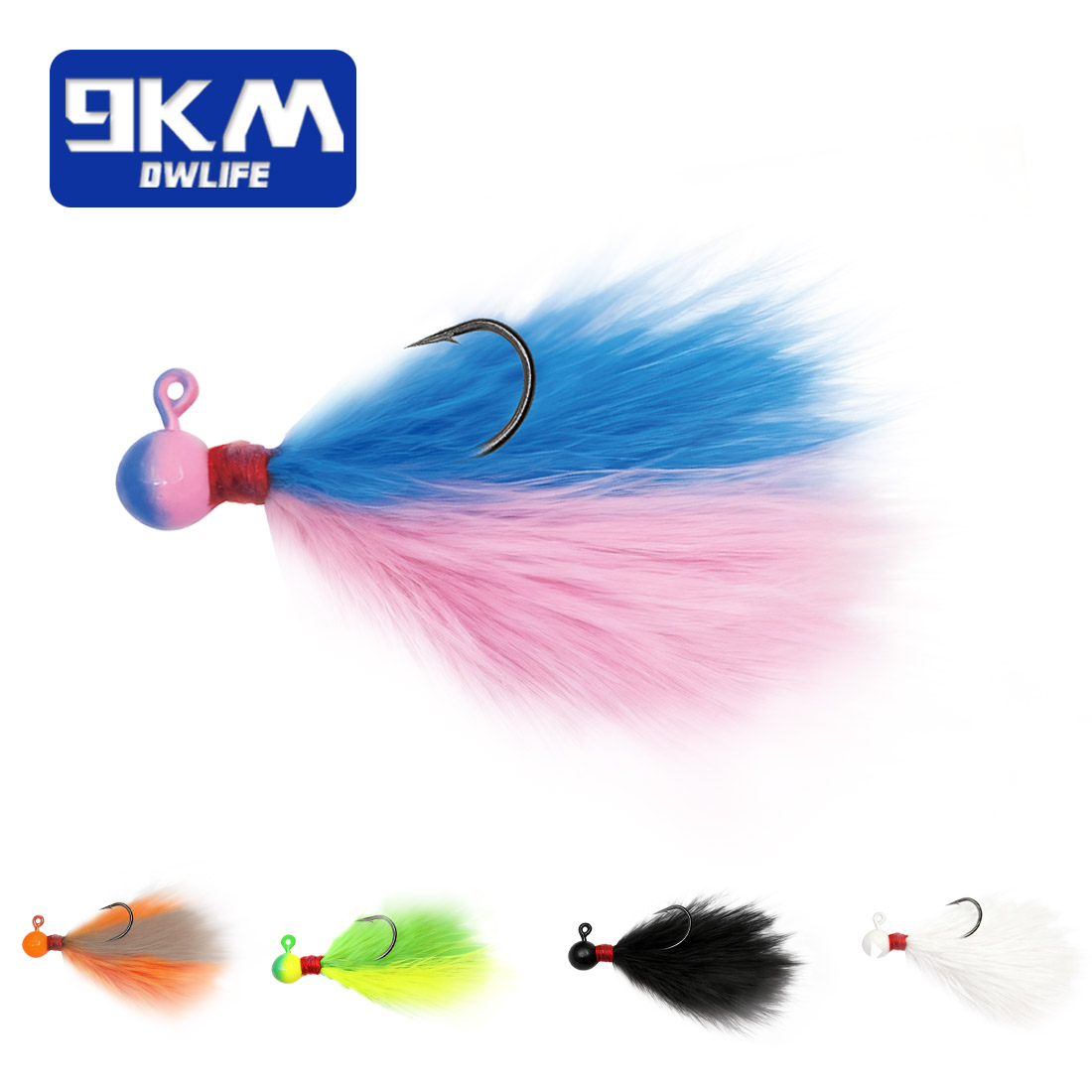 9KM 5pcs Mixed-Color Marabou J - огляд і ціна Fishing Hook Assortment