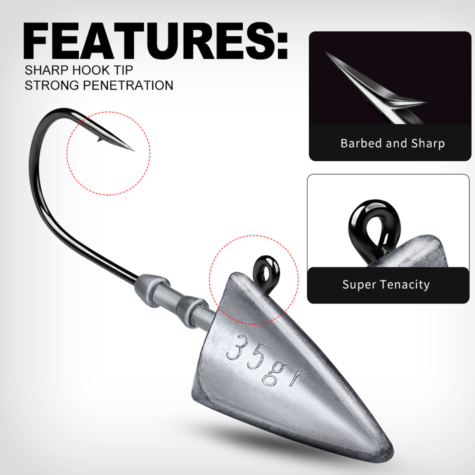 WODJYJ Triangle Head Hooks 7g  - огляд і ціна Fishing Hook Offset