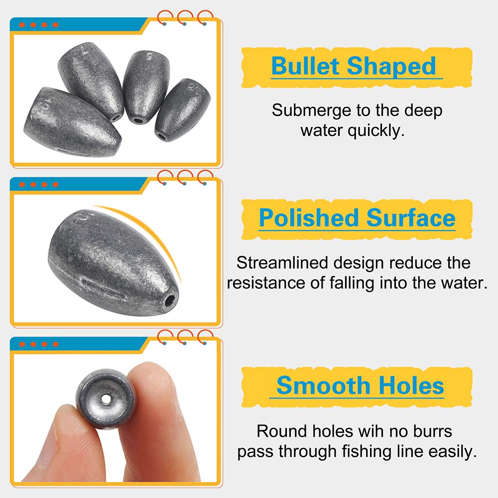 Bullet Fishing Sinkers Weights - огляд і ціна Fishing Hook Remover